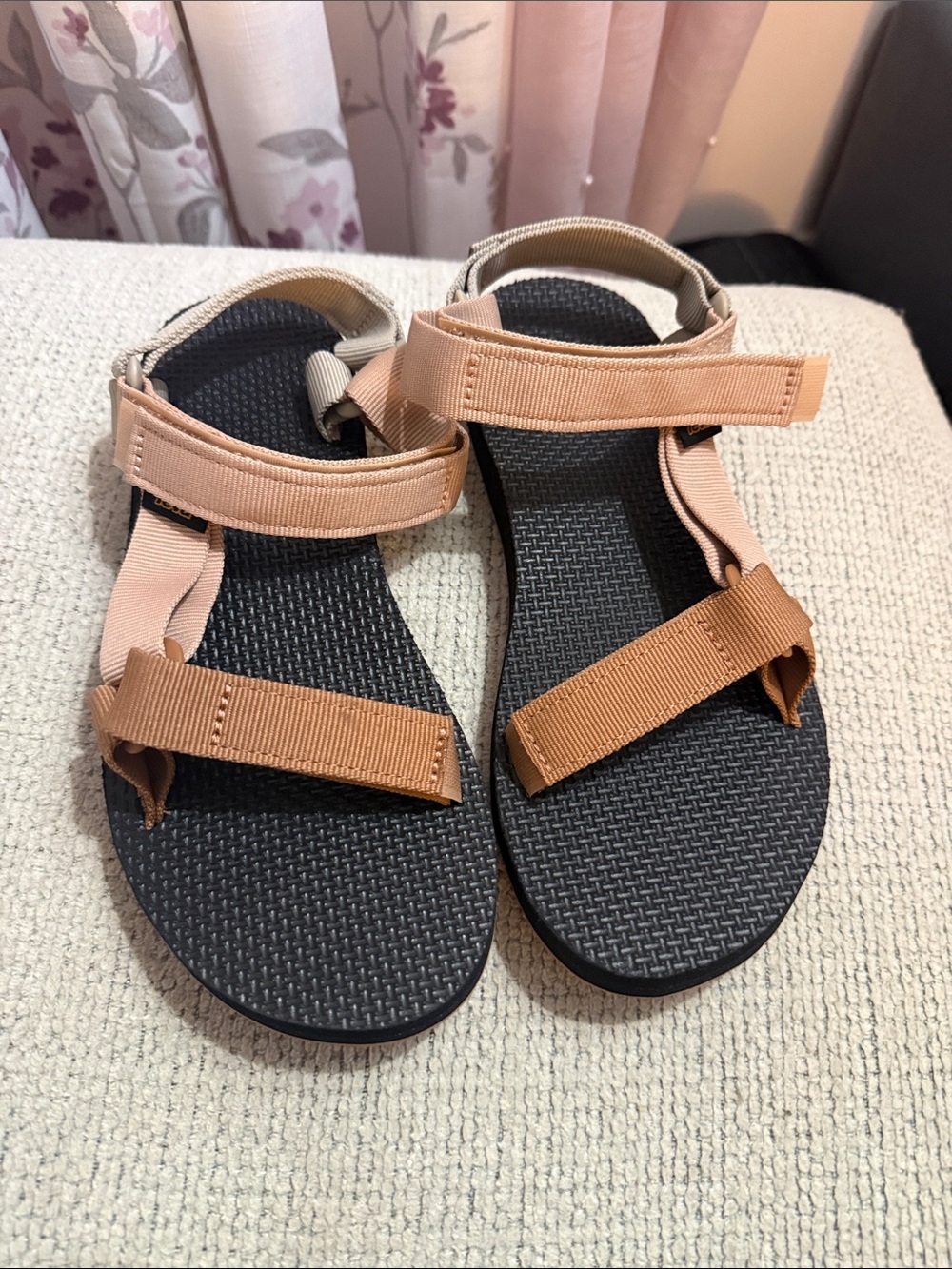 Teva Women's Strappy Sandals in Peach and Tan
